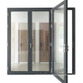 European CE double glazing aluminum bi folding doors price